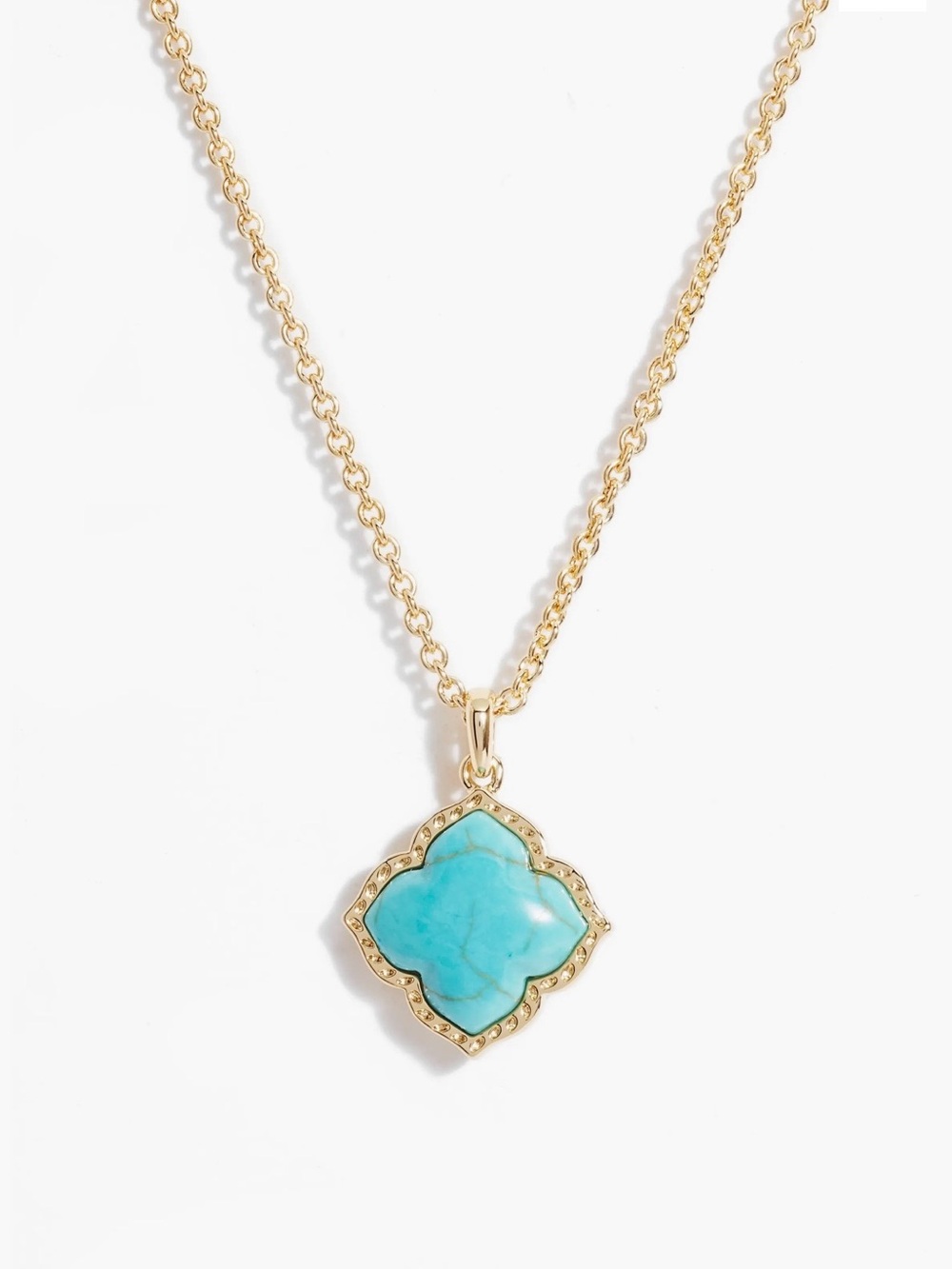 Brand New Kendra Scott Mallory Pendant Necklace Gold Variegated Turquoise - Picture 1 of 5